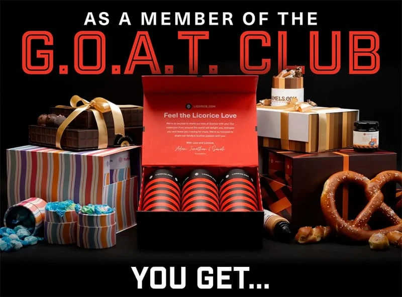 JOIN THE G.O.A.T. CLUB.