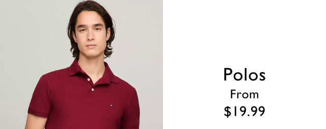 Polos starting at $24.99