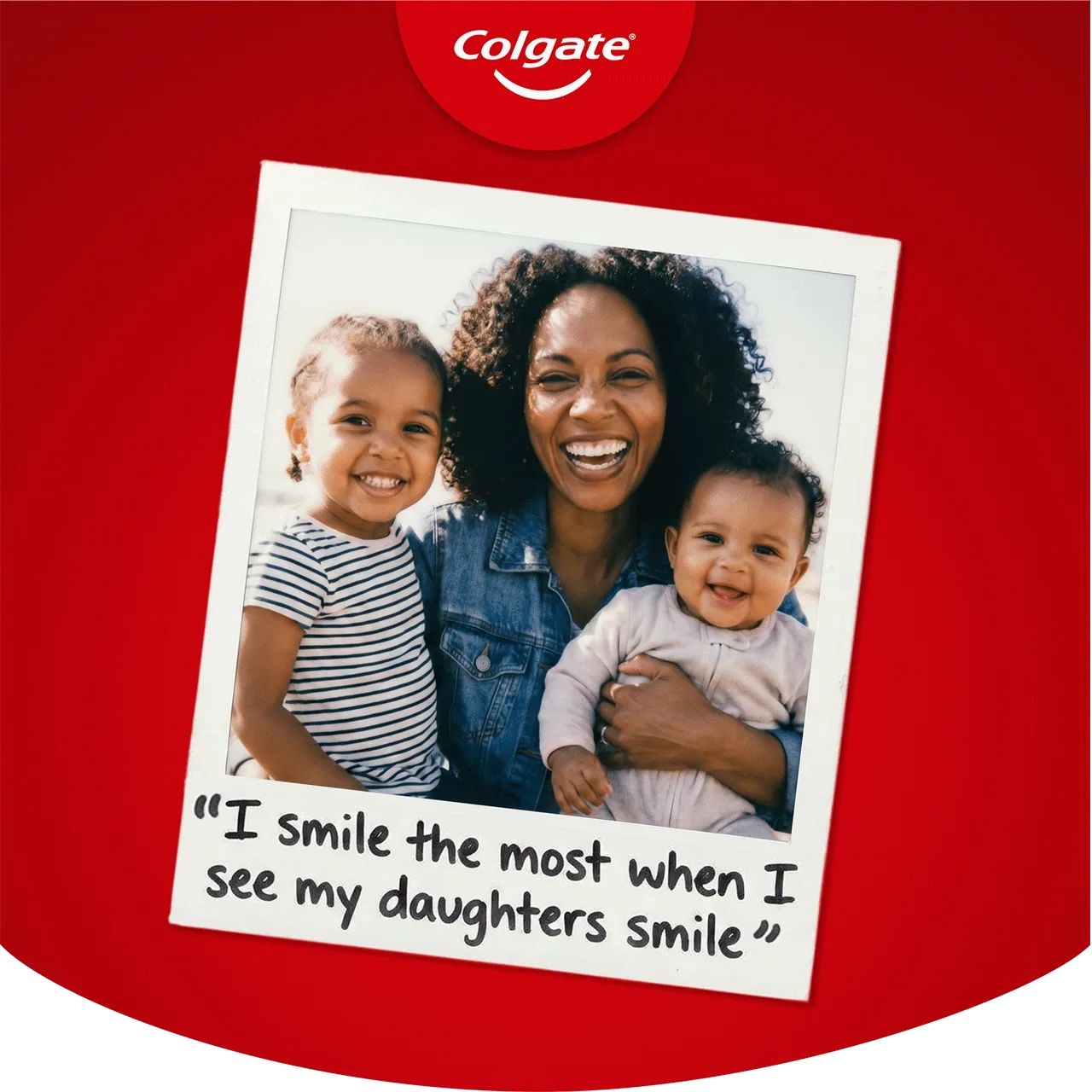 A gif of polaroids featuring a mom and two children, a recently engaged couple, and a man and his grandmother. Quotes are written on the bottom of the polaroid.