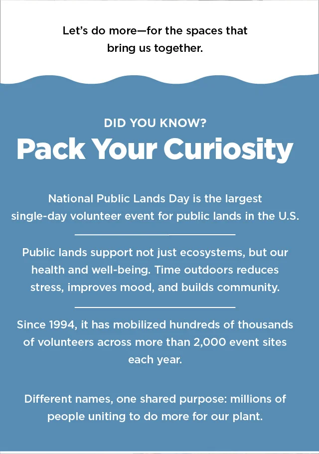 National Public Lands Day Info