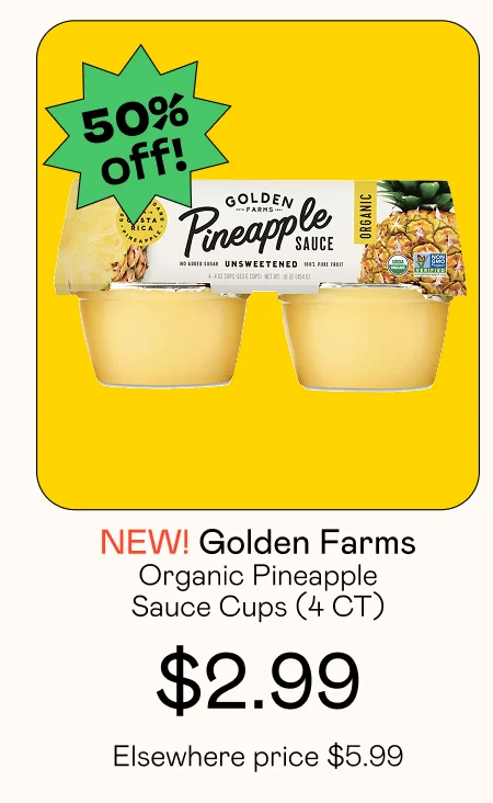 Organic Pineapple Sauce Cups (4 CT)