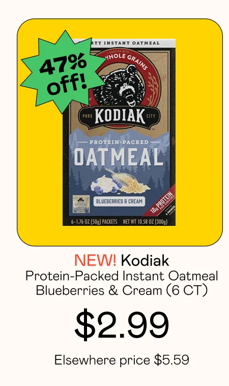 Protein-Packed Instant Oatmeal Blueberries & Cream (6 CT)