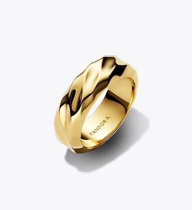 Rippled Wide Band Ring