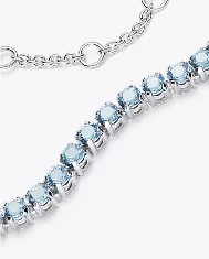 Sparkling Light Blue Tennis Bracelet