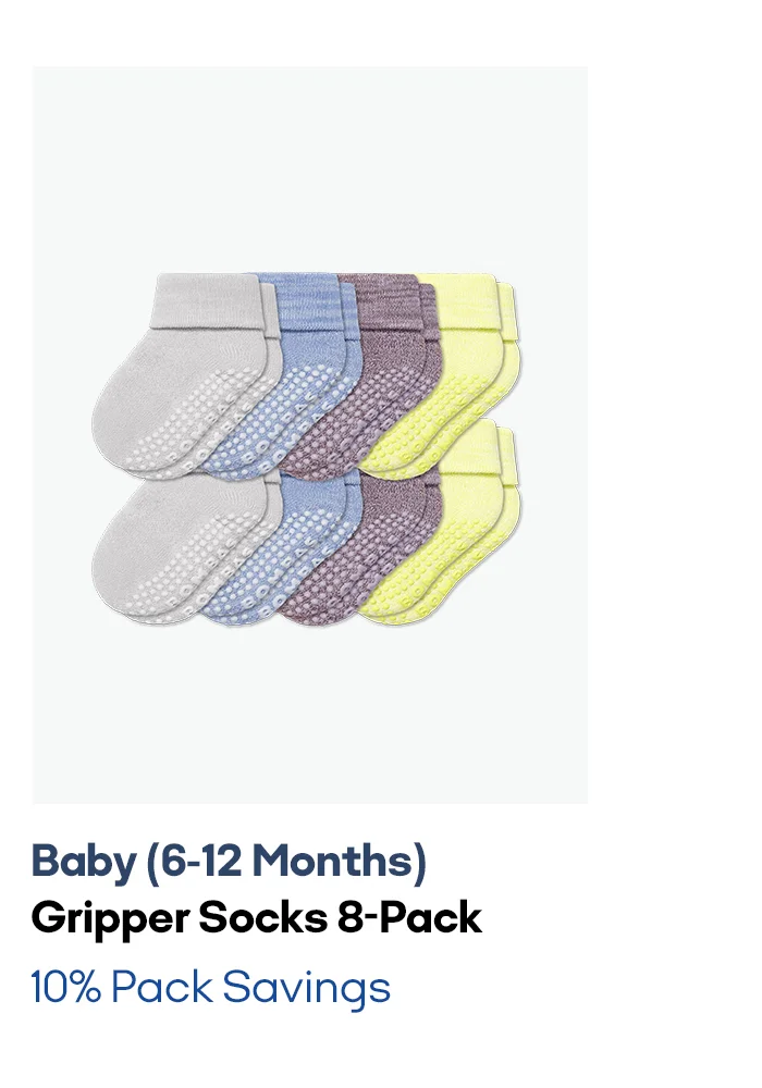 Baby (6-12 Months) Gripper Socks 8-Pack 10% Pack Savings