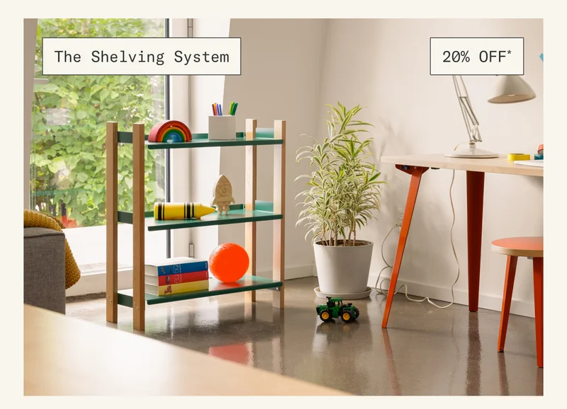 Save 20%* on The Shelving System