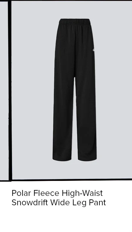 POLAR FLEECE HIGH-WAIST SNOWDRIFT WIDE LEG PANT