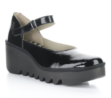 Fly London Patent Leather Wedge Mary Jane- Bawo
