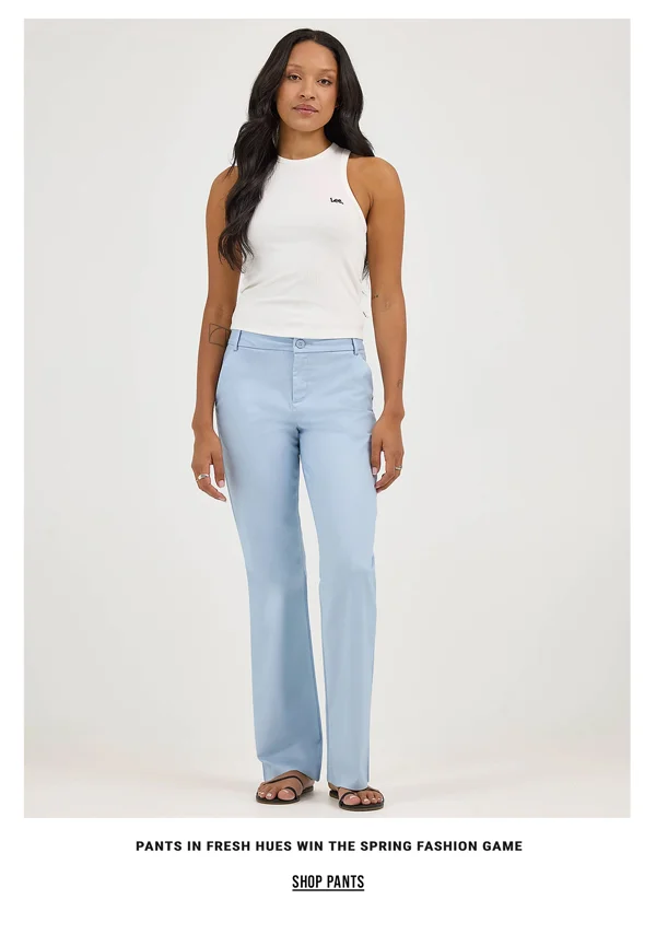 Pants in Fresh Hues Win The Spring Fashion Game. Shop Pants