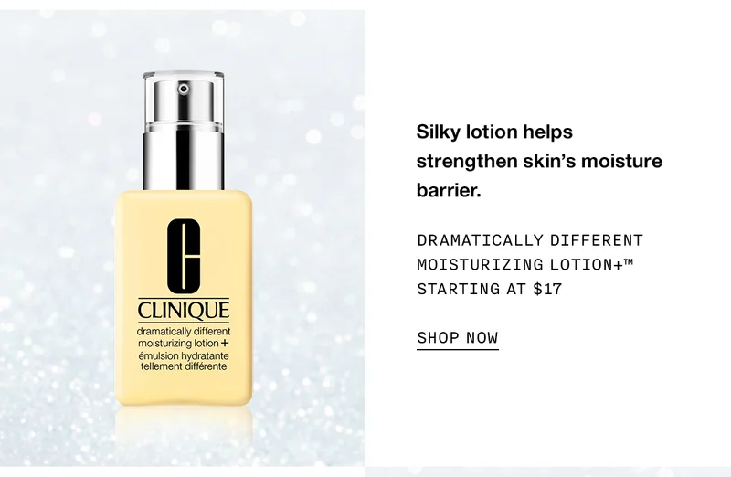 Silky lotion helps strengthen skin’s moisture barrier. Dramatically Different Moisturizing Lotion+™ Starting at $17 SHOP NOW
