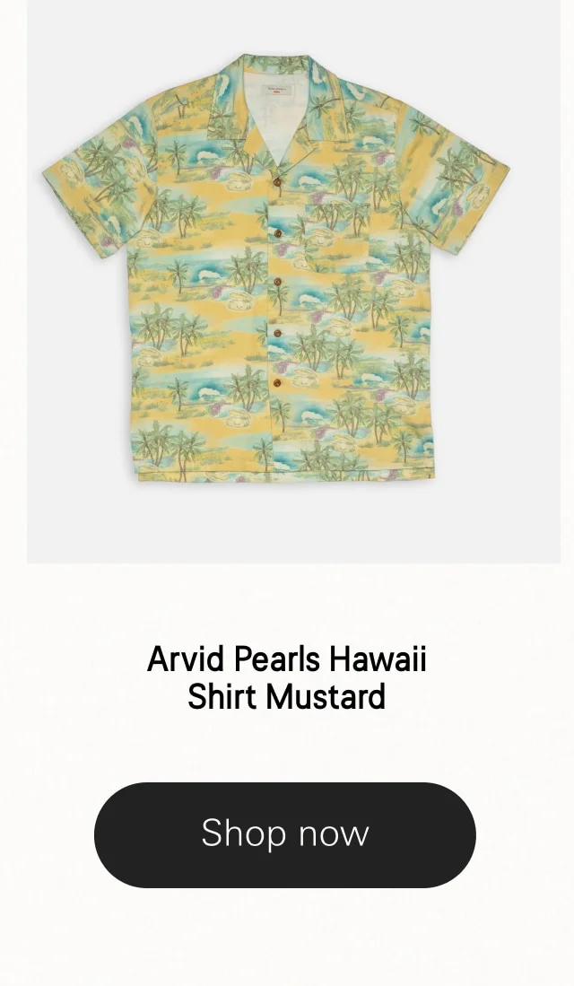 Arvid Pearls Hawaii Shirt Mustard