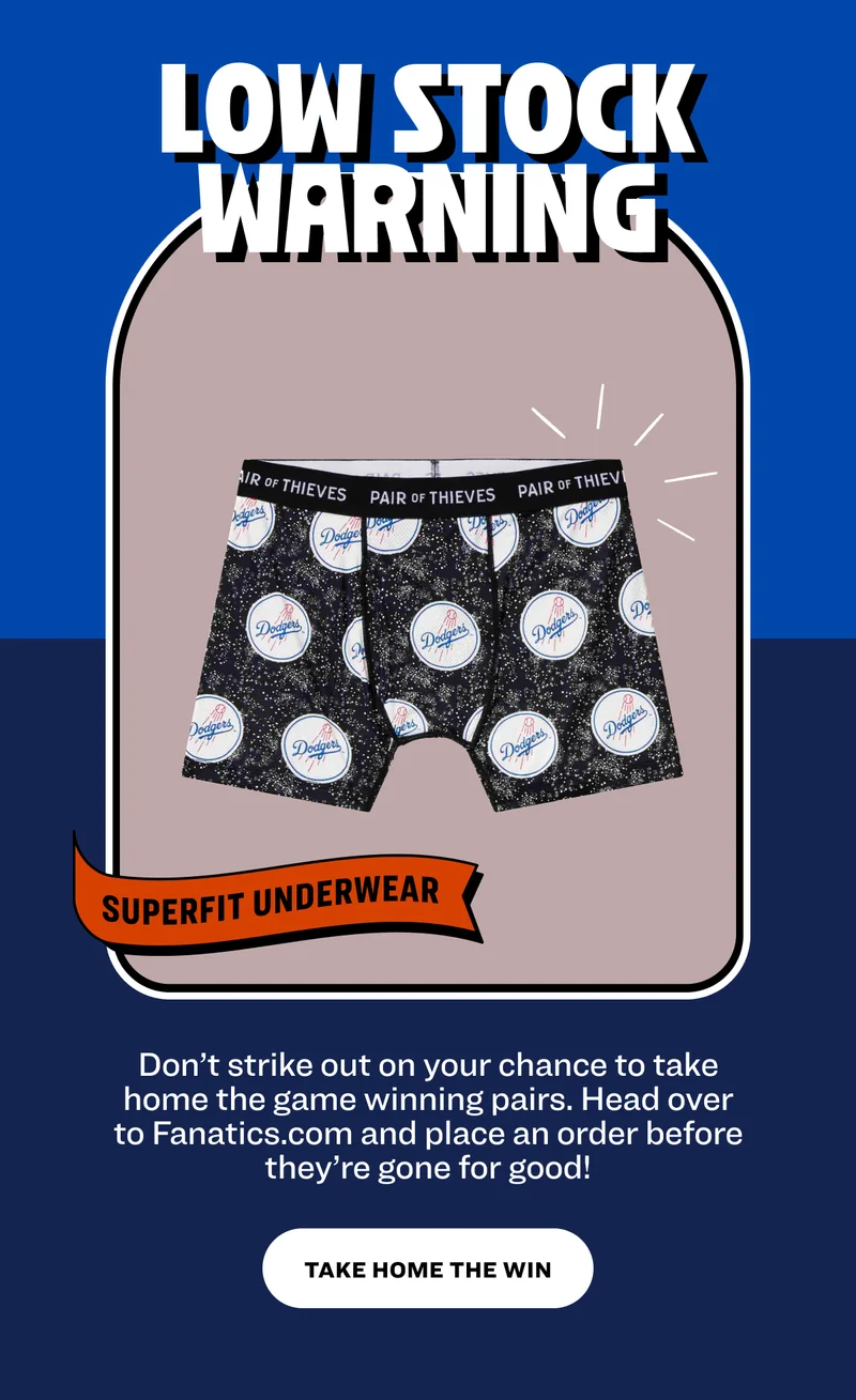 LOW STOCK WARNING Don’t strike out on your chance to take home the game winning pairs. Head over to Fanatics.com and place an order before they’re gone for good! Take Home The Win