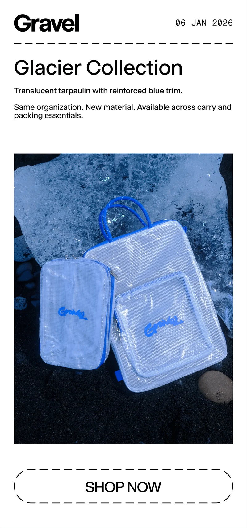 glacier bags are back