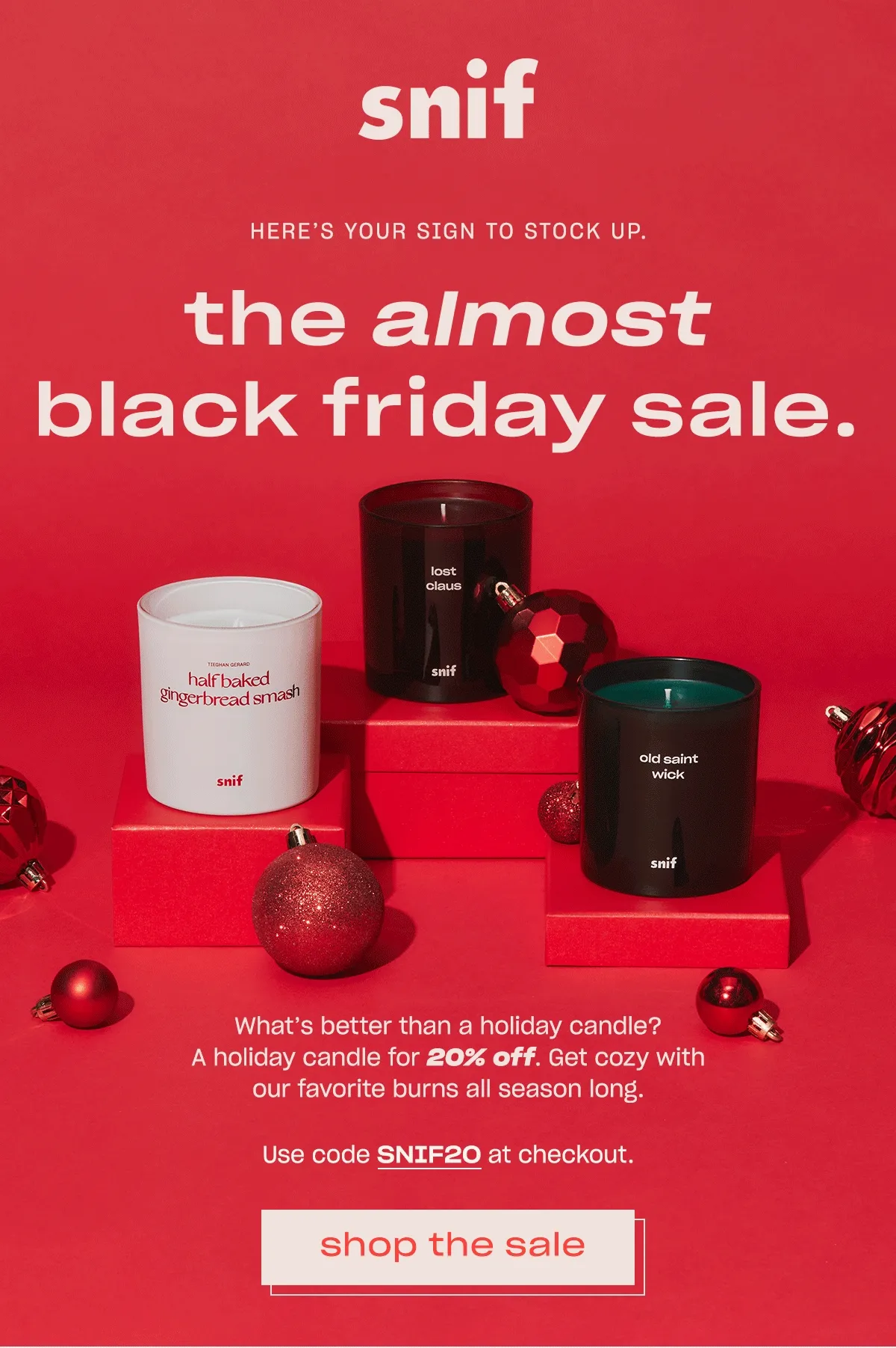 Get 20% off sitewide with code SNIF20 ↗