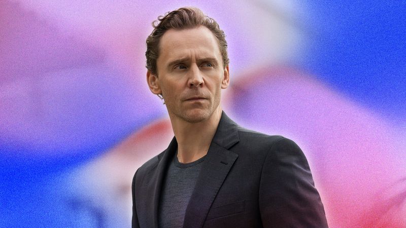 Image may contain: Tom Hiddleston, Head, Person, Face, Photography, Portrait, Body Part, Neck, Blonde, Hair, and Adult