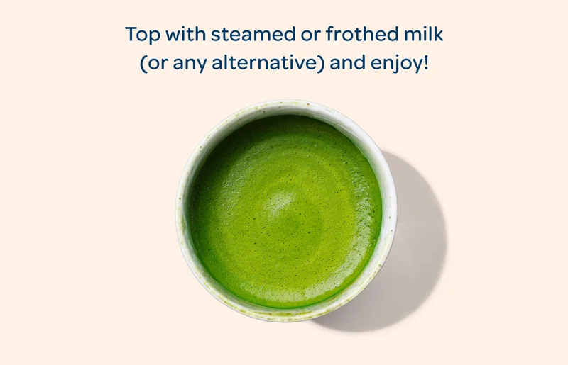 Step 3: Top with steamed or frothed milk (or any alternative) and enjoy!