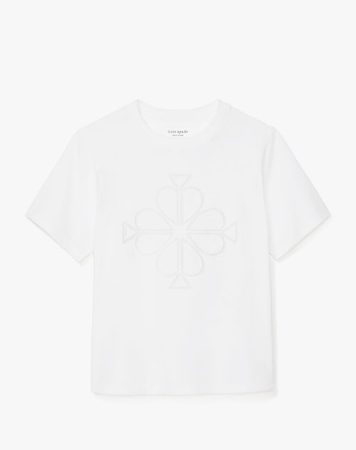 Embroidered Spade Flower Logo Tee
