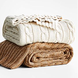 Alabaster Beige Wool Blend Cozy Cable Knit 70"x55" Throw Blanket