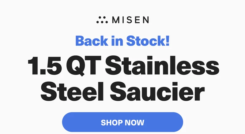 Back in Stock! 1.5QT Stainless Steel Saucier - SHOP NOW