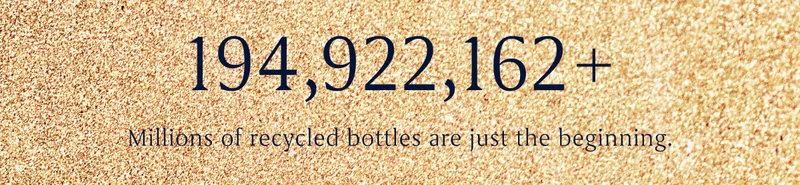 194,922,162+ Millions of recycled bottles are just the beginning.