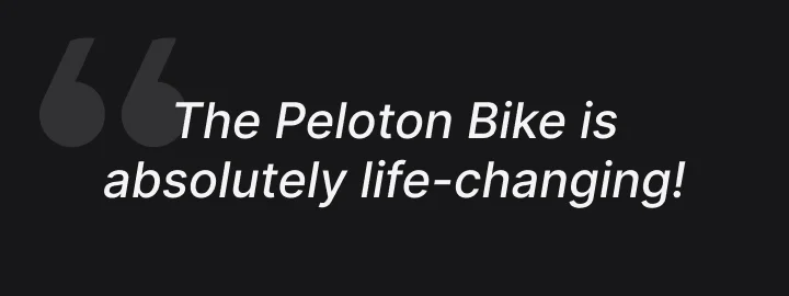 The Peloton Bike is absolutely life-changing!
