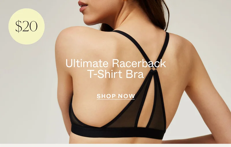 $20: Ultimate Racerback T-Shirt Bra