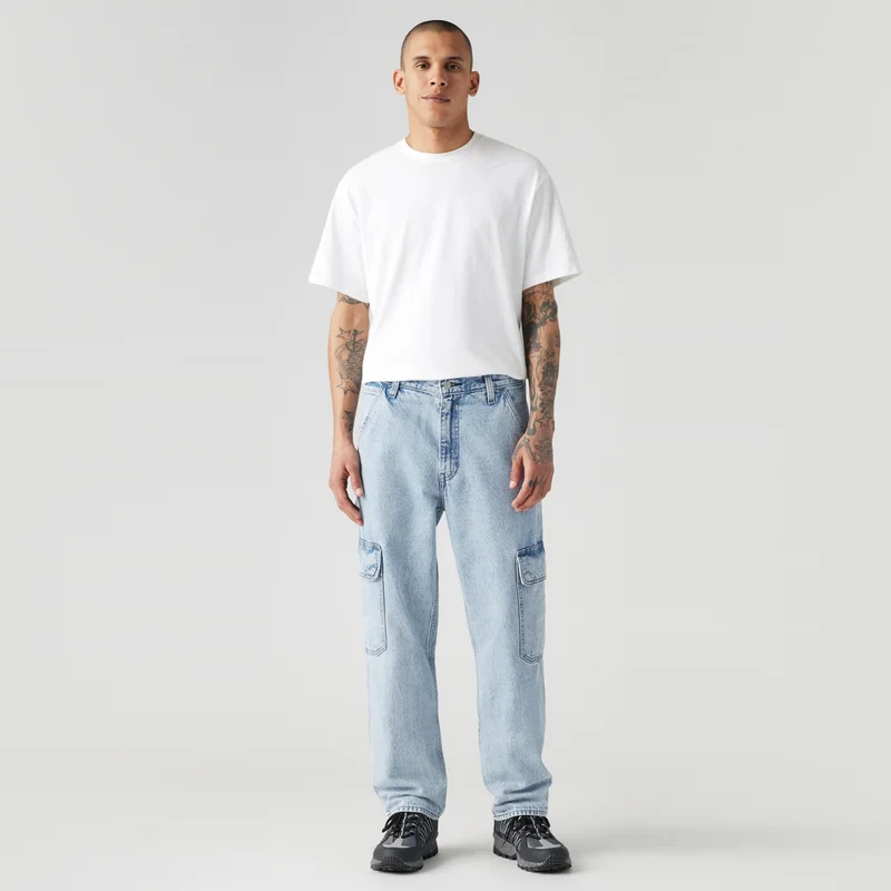 SHOP 568 LOOSE STRAIGHT CARGO JEANS