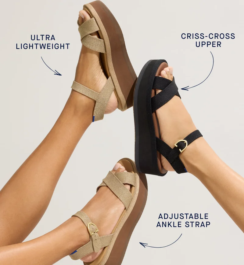 → Ultra lightweight → Criss-cross upper → Adjustable ankle strap
