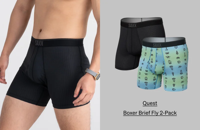 Quest Quick-Dry Mesh Boxer Brief 2-Pack