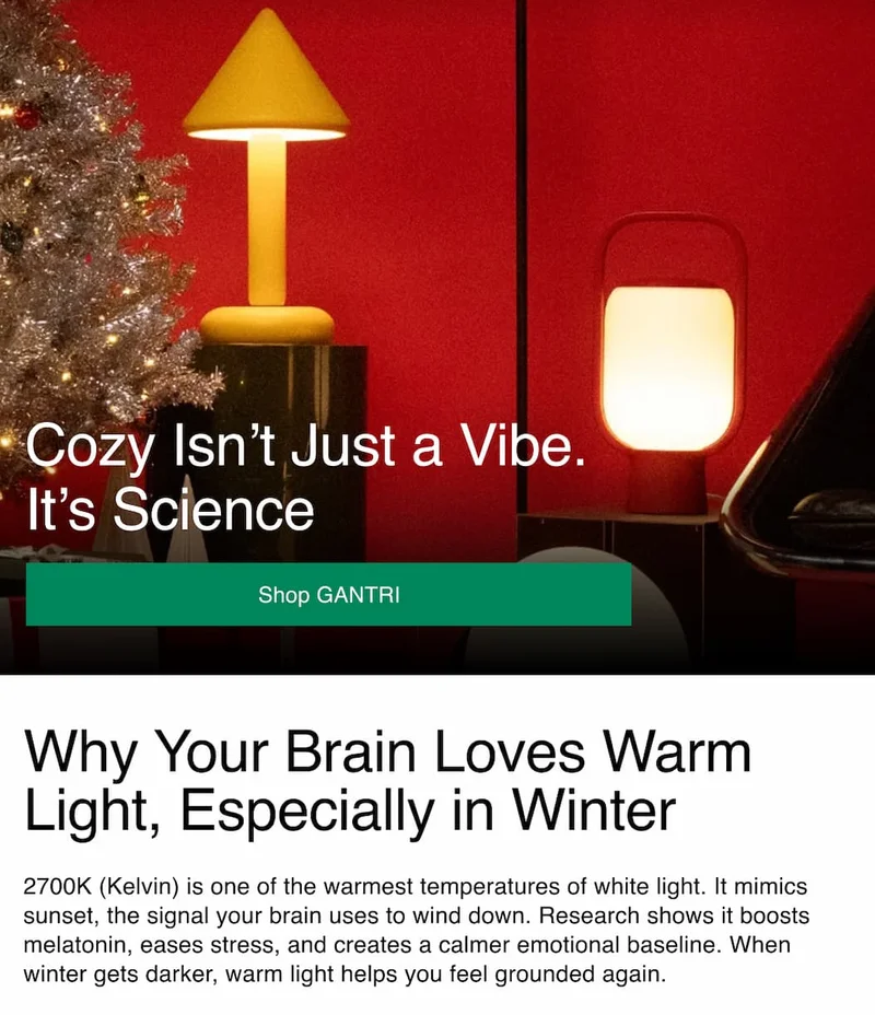 Cozy Isn’t Just a Vibe. It’s Science | Why Your Brain Loves Warm Light, Especially in Winter