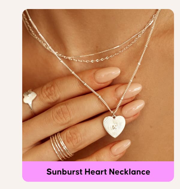 Sunburst Heart Necklace