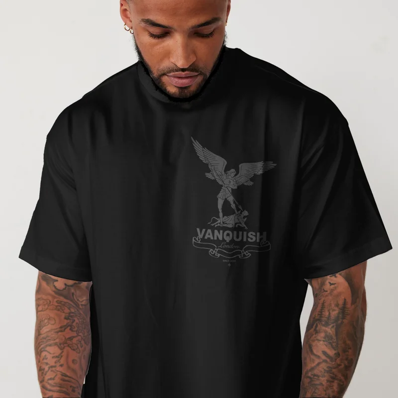 Image of Vanquish Revolve Saints Black Oversized T Shirt