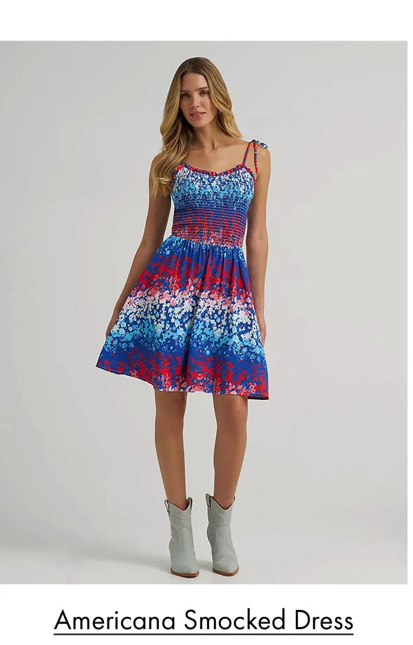 Americana Smocked Dress
