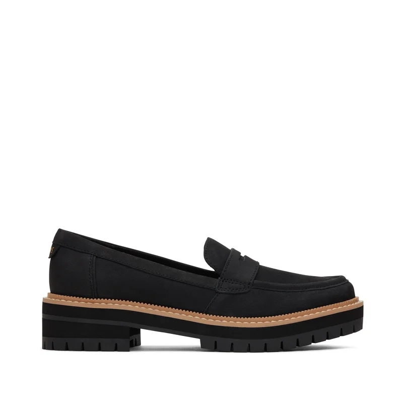 Image of Cara Black Leather Loafer