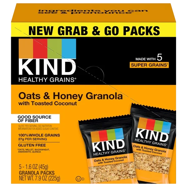 Image of KIND Honey Oat Granola To Go Packs (5 Packs)