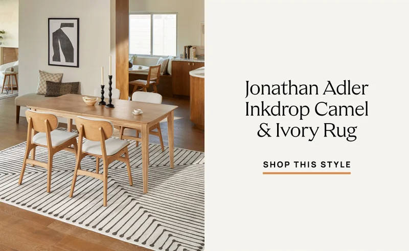 Jonathan Adler Inkdrop Camel & Ivory Rug