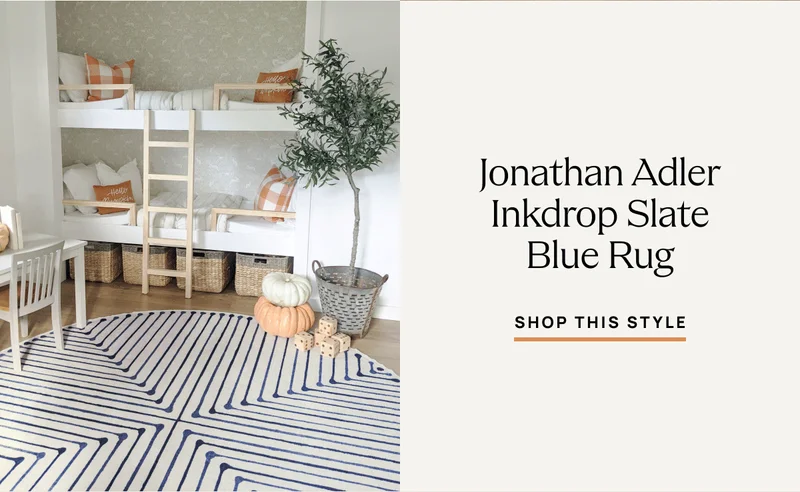 Jonathan Adler Inkdrop Slate Blue Rug