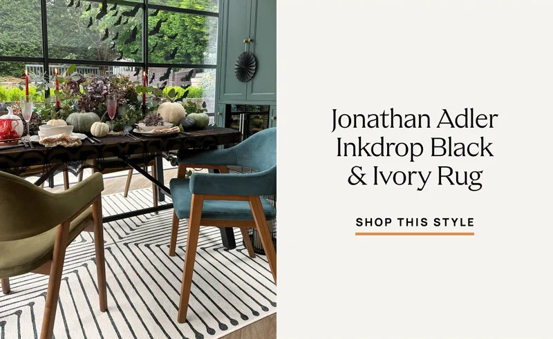 Jonathan Adler Inkdrop Black & Ivory Rug