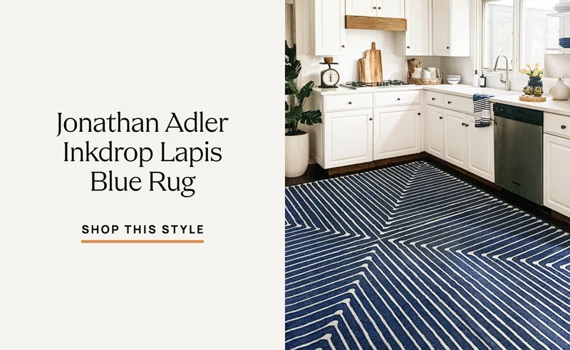 Jonathan Adler Inkdrop Lapis Blue Rug