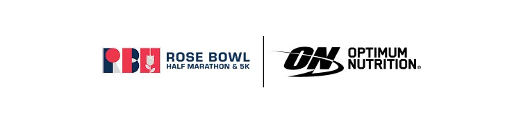 Rose Bowl Half Marathon and Optimum Nutrition logos
