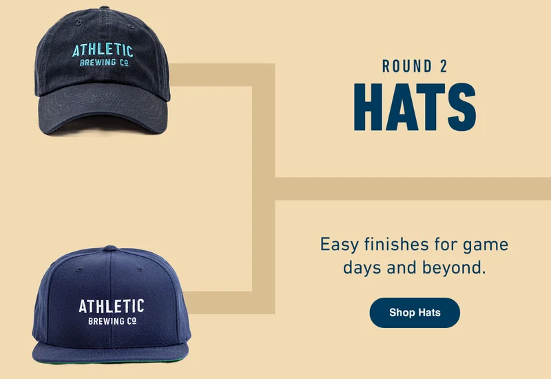 an image of a baseball cap with the words athletic hats on it