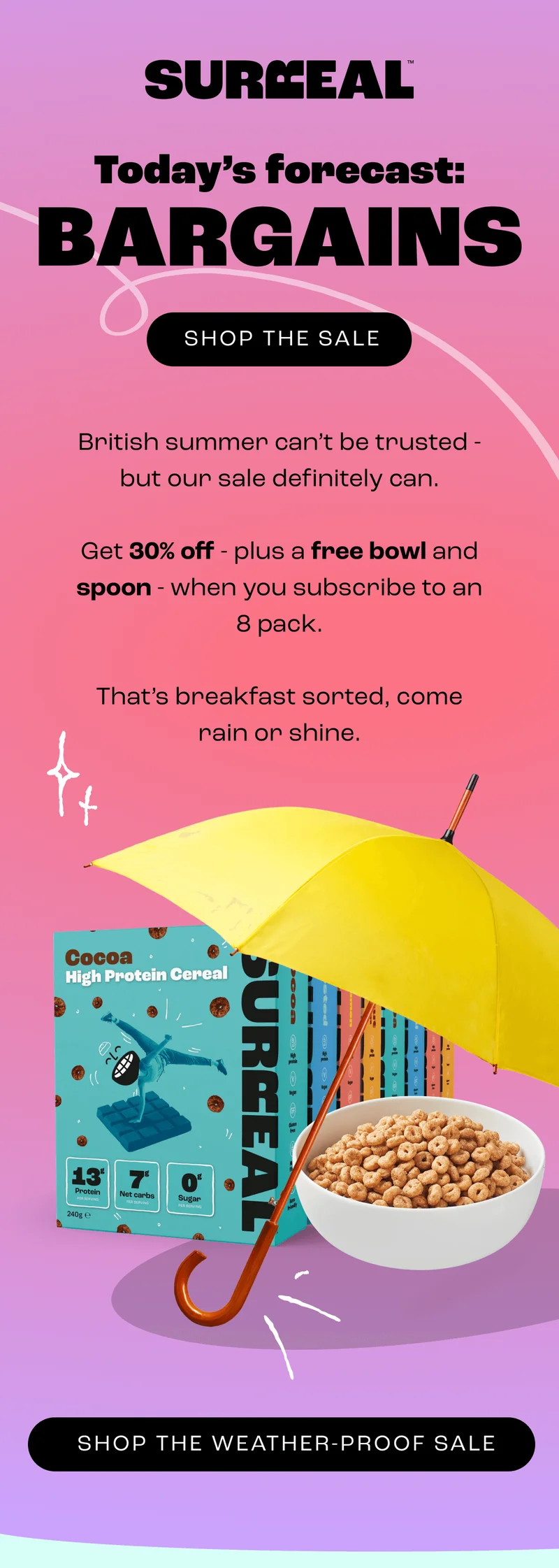 Today’s forecast: BARGAINS