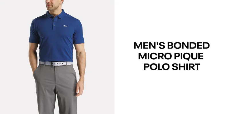 Men's Short Sleeve Bonded Micro Pique Polo Shirt