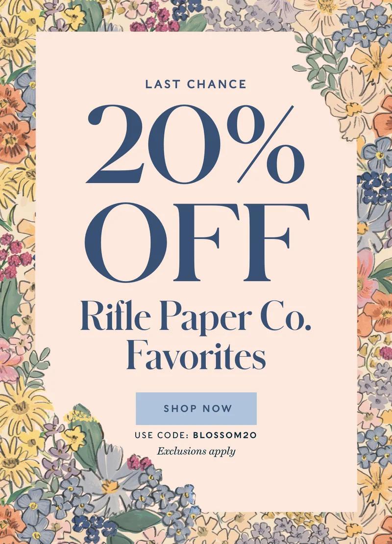 20% Off Rifle Paper Co. Favorites