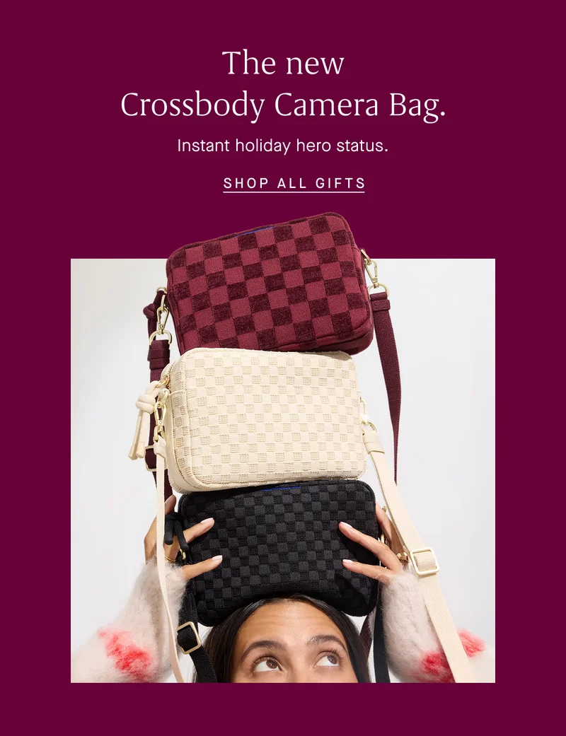 The new Crossbody Camera Bag. Instant holiday hero status. SHOP ALL GIFTS