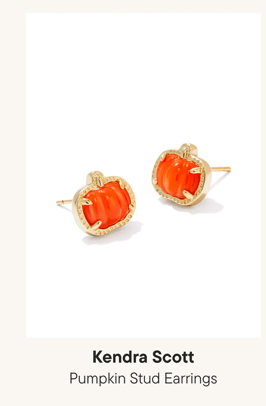 Pumpkin Stud Earrings