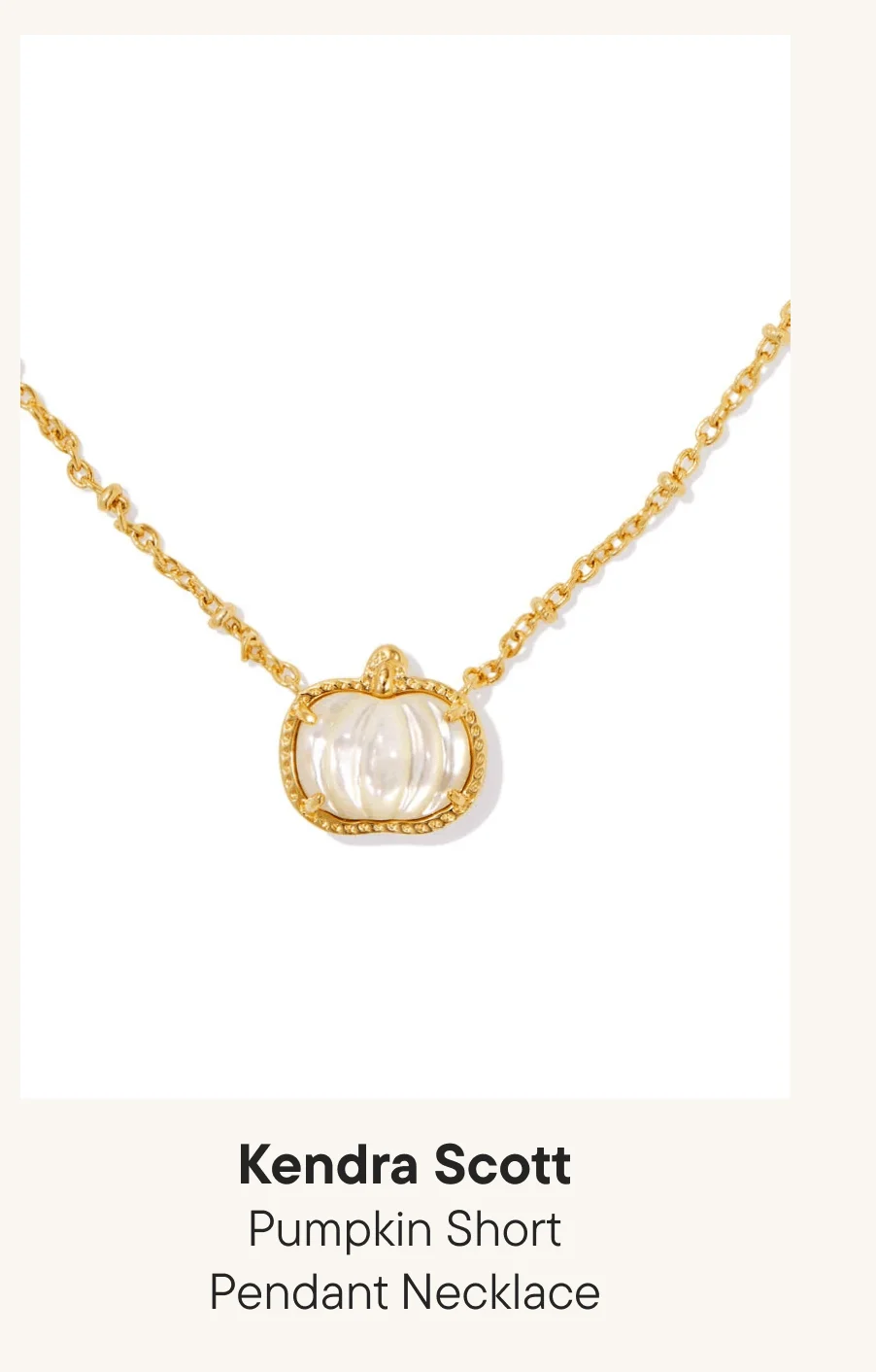 Pumpkin Short Pendant Necklace