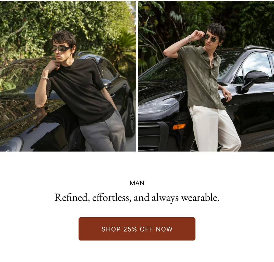 MAN |  Refined, effortless, and always wearable.