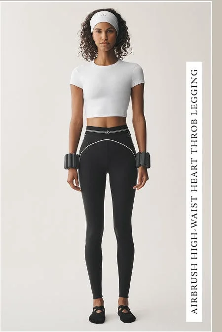 Heart Throb Legging - Black/White