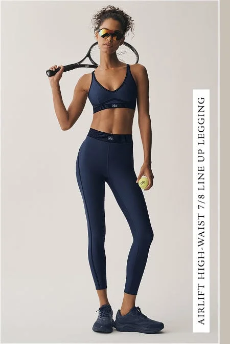 7/8 Line Up Legging - Navy